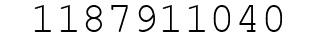 Number 1187911040.