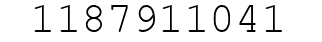 Number 1187911041.