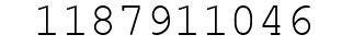 Number 1187911046.