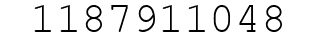 Number 1187911048.