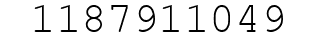 Number 1187911049.