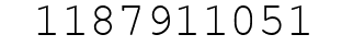 Number 1187911051.