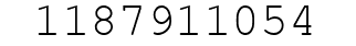 Number 1187911054.