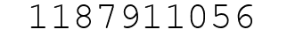 Number 1187911056.