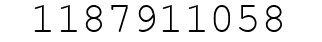 Number 1187911058.