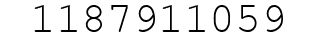 Number 1187911059.