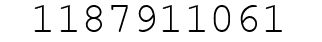 Number 1187911061.