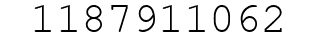 Number 1187911062.