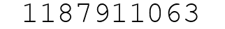 Number 1187911063.