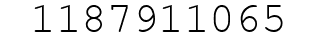 Number 1187911065.