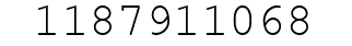 Number 1187911068.