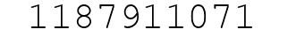 Number 1187911071.