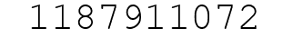 Number 1187911072.