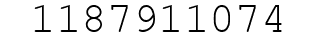 Number 1187911074.