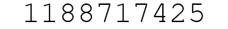 Number 1188717425.