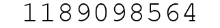 Number 1189098564.