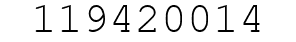 Number 119420014.