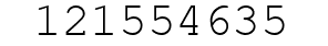 Number 121554635.