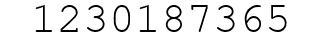 Number 1230187365.