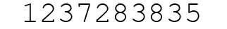 Number 1237283835.