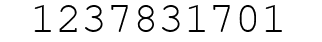 Number 1237831701.