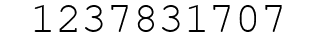 Number 1237831707.