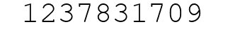 Number 1237831709.