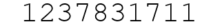 Number 1237831711.