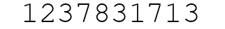 Number 1237831713.