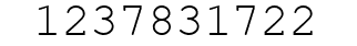 Number 1237831722.
