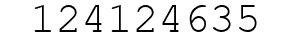 Number 124124635.