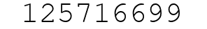 Number 125716699.