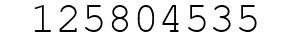 Number 125804535.