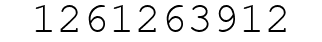 Number 1261263912.