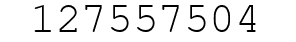Number 127557504.