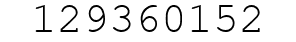 Number 129360152.