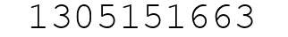 Number 1305151663.