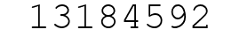 Number 13184592.