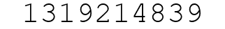 Number 1319214839.