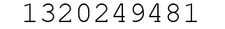 Number 1320249481.