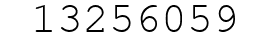 Number 13256059.