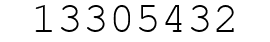 Number 13305432.