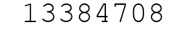 Number 13384708.