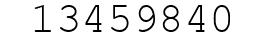 Number 13459840.