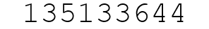 Number 135133644.