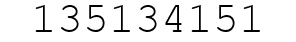 Number 135134151.