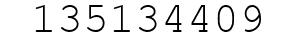 Number 135134409.