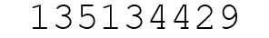 Number 135134429.