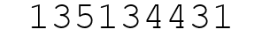 Number 135134431.