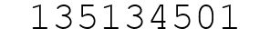 Number 135134501.